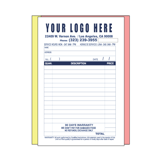 custom invoice design for your business